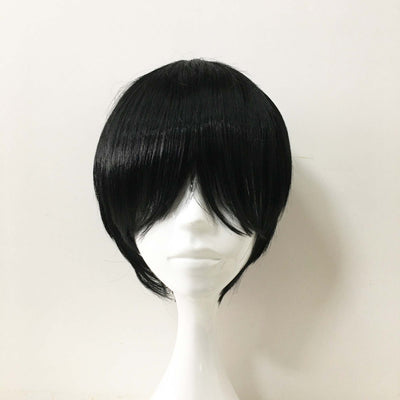 Männer schwarz kurze gerade extra lange Pony Cosplay Perücke