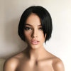 Perruque de cheveux humains noir de jais pour femmes, perruque Lace Front 13x6