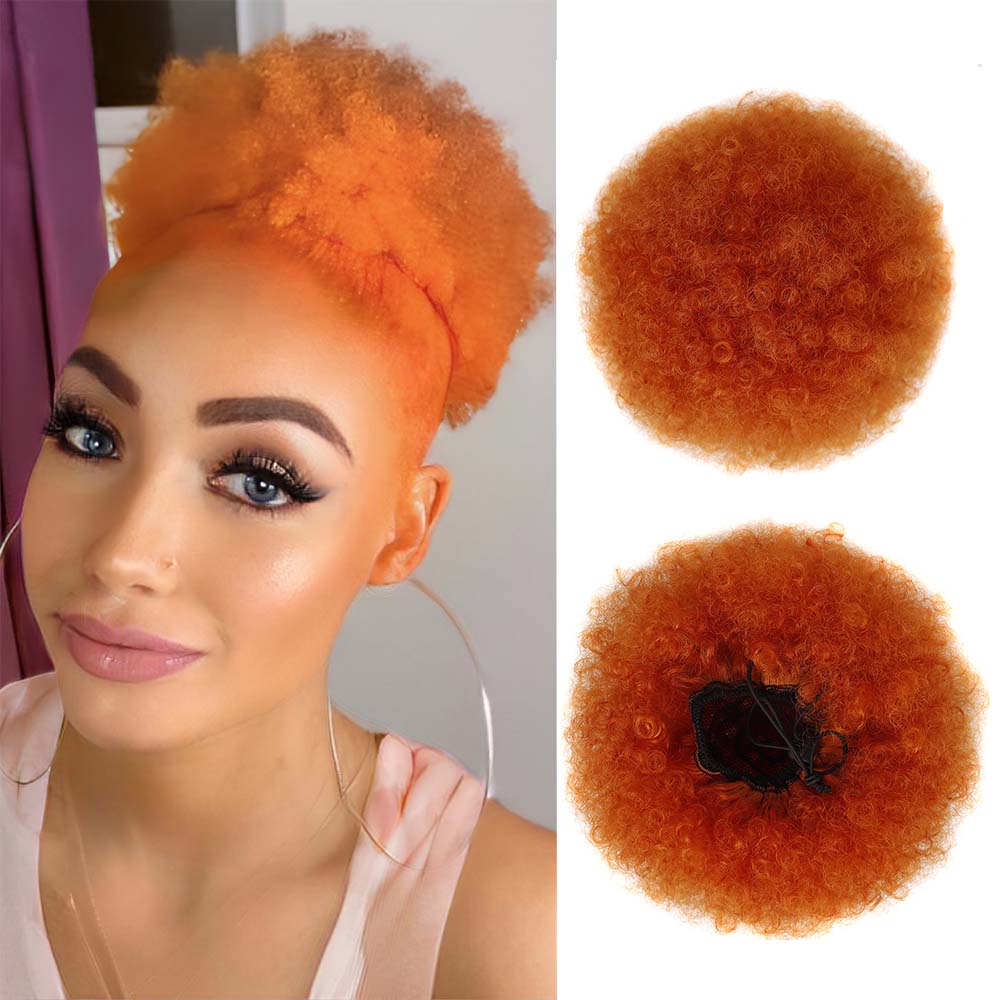 nevermindyrhead Women Afro Puff Drawstring Ponytail Bun Synthetic Kinky Hair Extension
