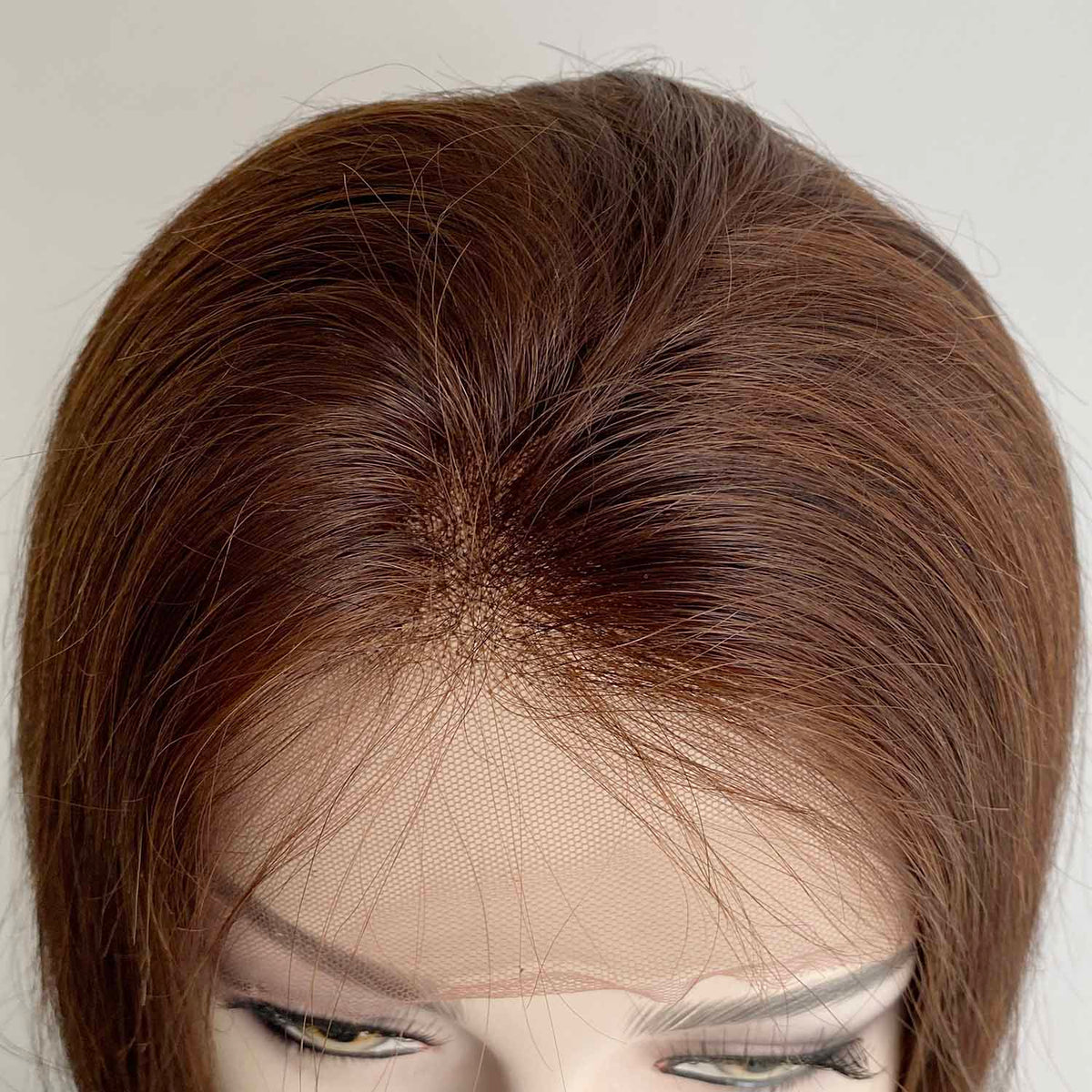 nevermindyrhead Women Brown Human Hair Wig Lace Front Short Bob Side Part Natural Looking 10 Inches