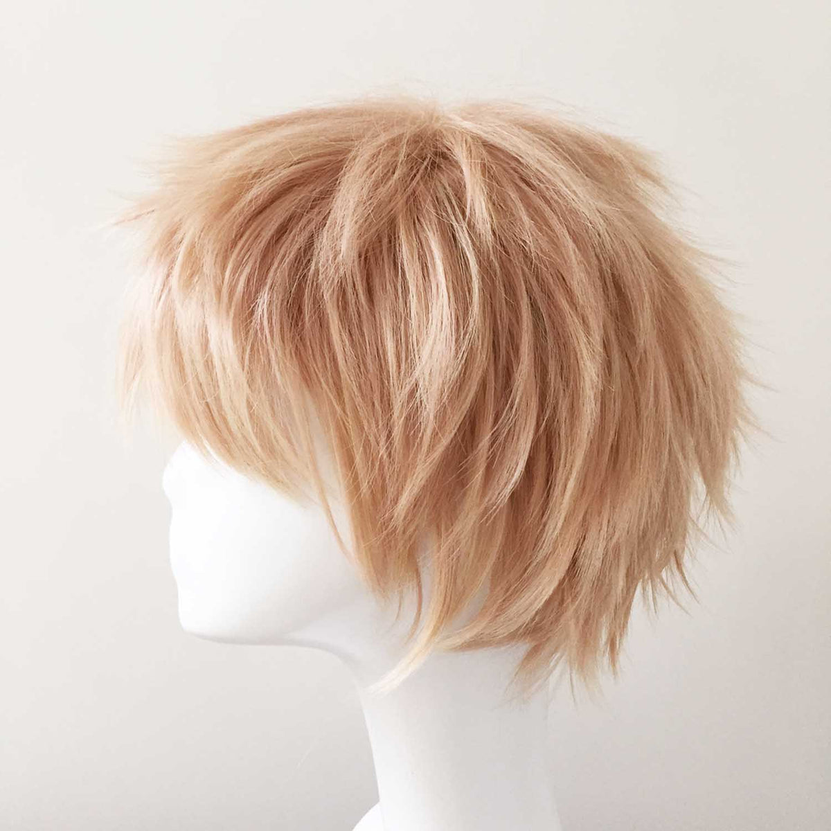 nevermindyrhead Men Blonde Short Straight Fringe Bangs Layered Cosplay Wig