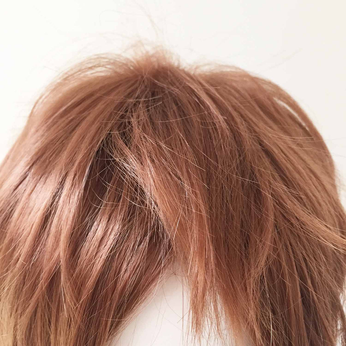 nevermindyrhead Men Brown Short Straight Fringe Bangs Layered Cosplay Wig