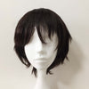 Men Dark Brown Short Straight Fringe Bangs Cosplay Wig