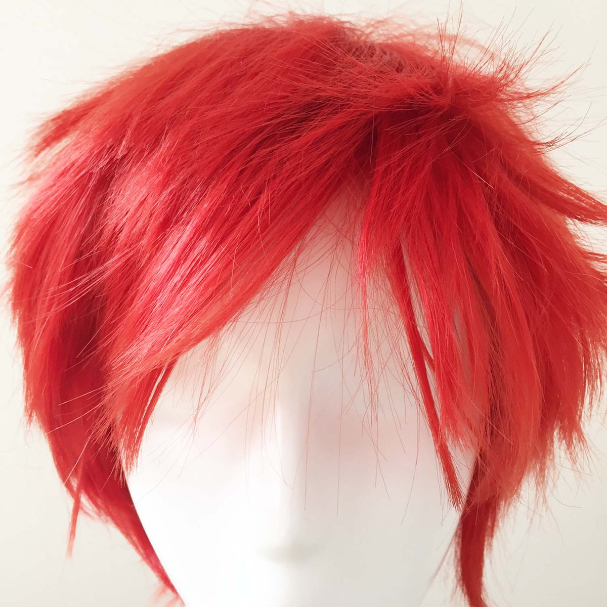 nevermindyrhead Men Red Short Straght Fringe Bangs Cosplay Wig