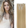 Women 24 Inches Long Straight Full Head 6 Separate Pieces Clip In Synthetic Hair Extensions