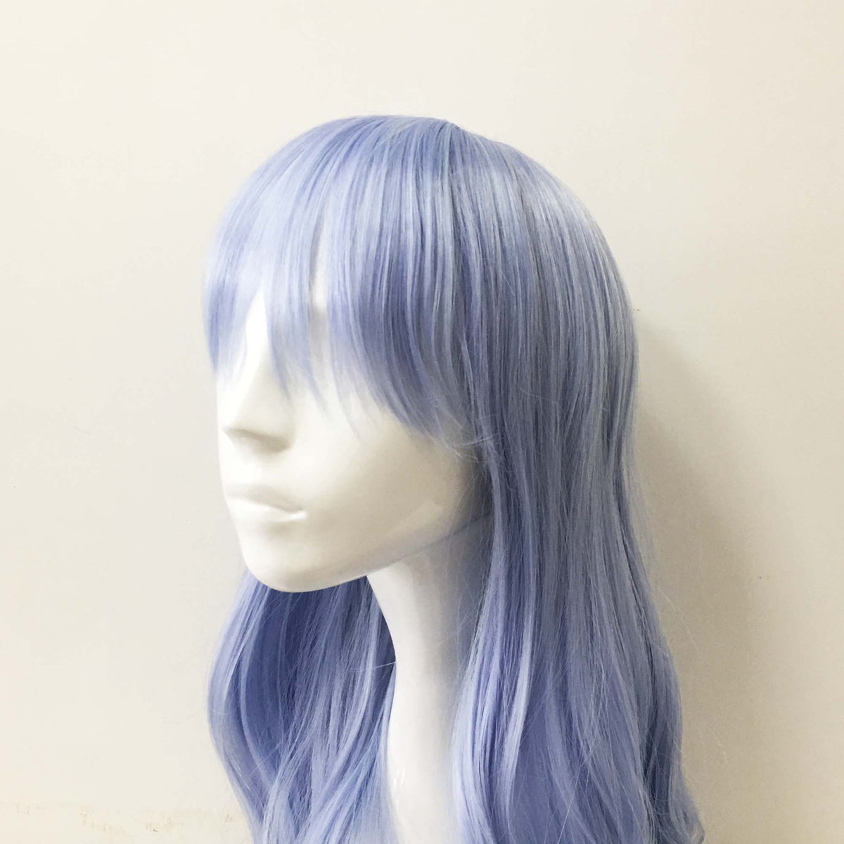 nevermindyrhead Women  Light Blue Pastel Long Wavy Fringe Bangs Cosplay Wig