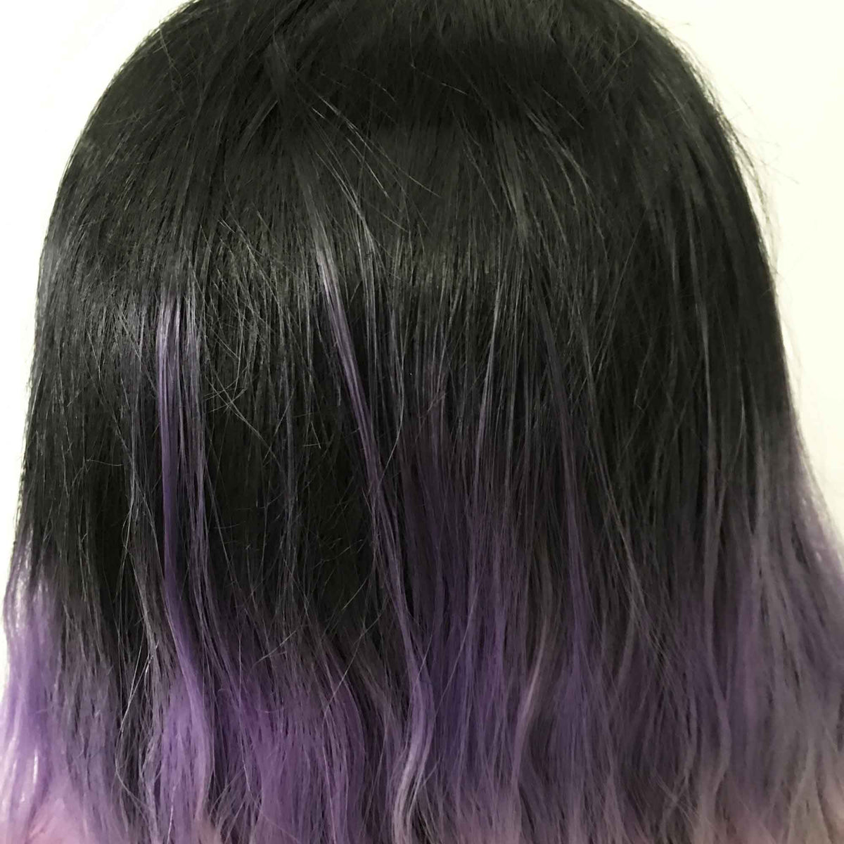 nevermindyrhead Women Pink Purple Ombre Dark Root Lace Front Long Curly Middle Part Wig